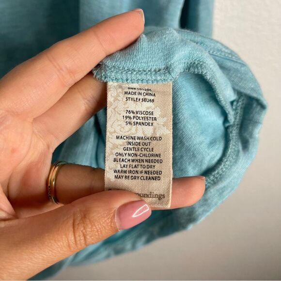 Soft Surroundings Sweater Mock Neck Blue Long Sleeve Size 1X - Picture 5 of 6